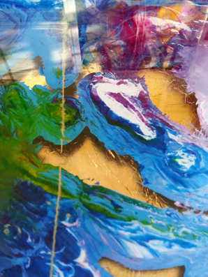 Cafe Indiya Glass Table Top Detail