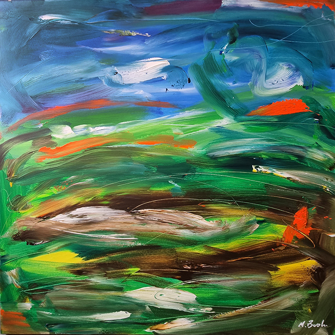 Cycle Ride Dartmoor Painting