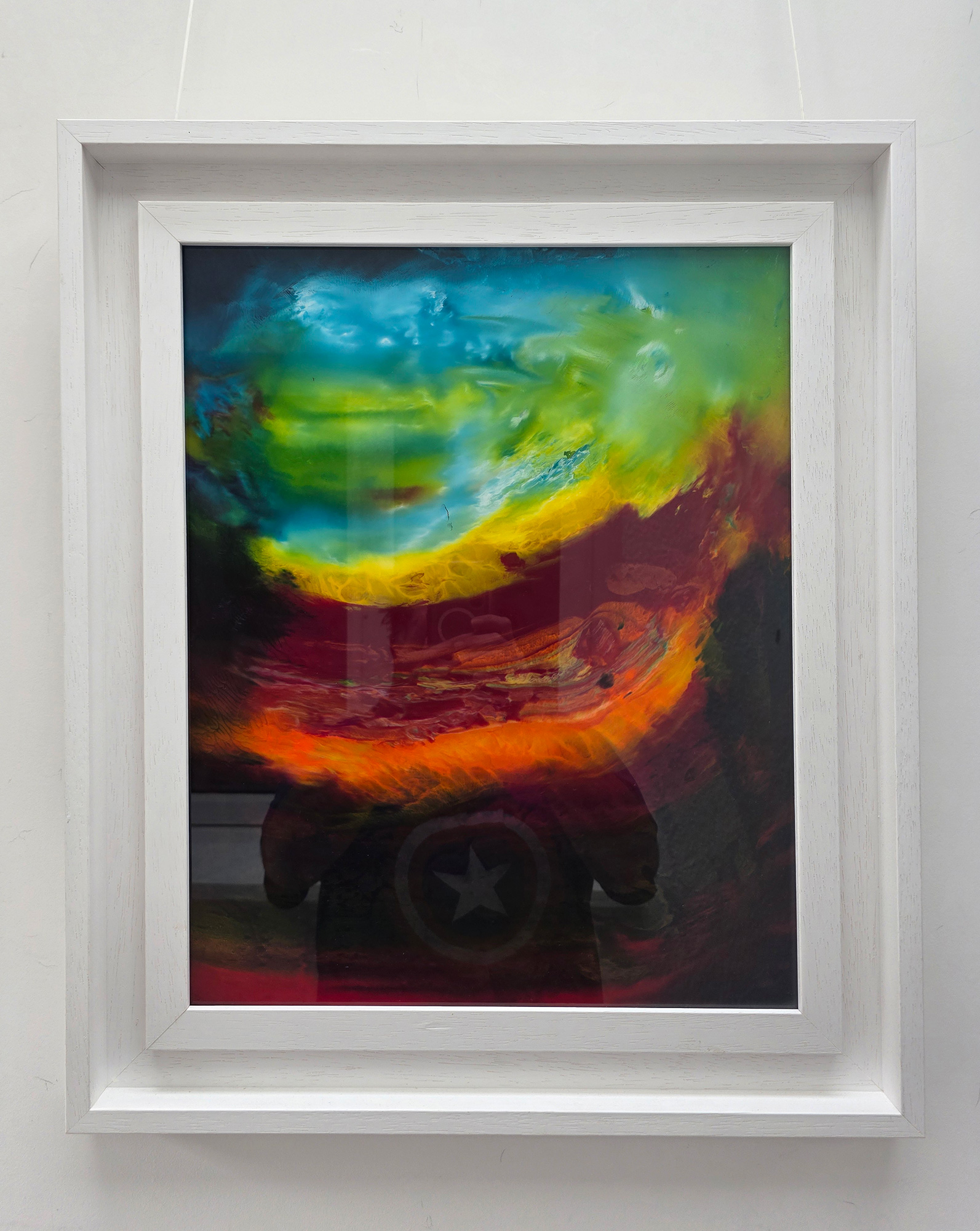 Martin Bush in studio with large painting